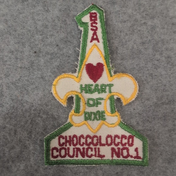 BSA Choccolocco Council No 1 Heart of Dixie Patch Scout Embroidered Fleur de Lis - Picture 1 of 3